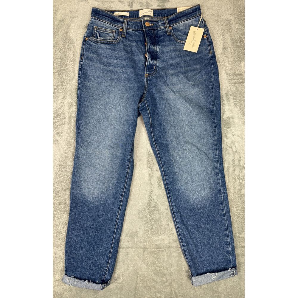 Universal Thread Women's Size 8 Button Fly High Rise 90's Slim Jeans Medium Wash